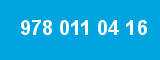 978 011 04 16 978 011 04 16